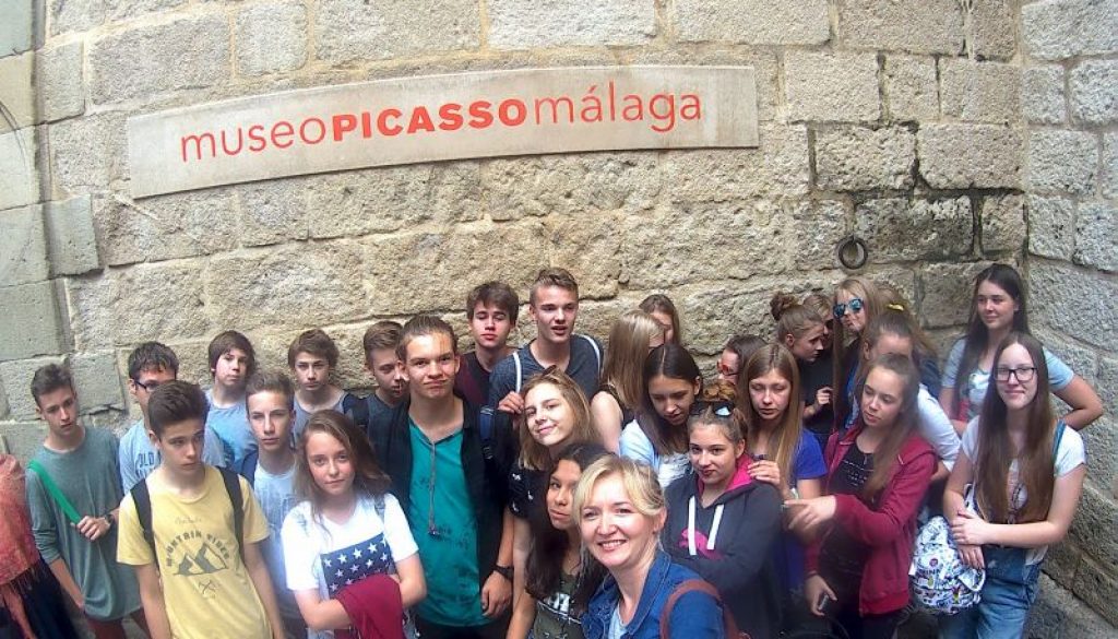 wycieczka szkolna do Malagi - wizyta w muzeum Picasso